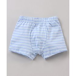 Babyhug 100% Cotton Striped & Animal Printed Briefs Pack Of 3 - Blue Orange & White
