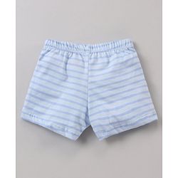 Babyhug 100% Cotton Striped & Animal Printed Briefs Pack Of 3 - Blue Orange & White