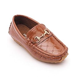 Cute Walk by Babyhug Slip On Party Wear Loafer Shoes - Brown