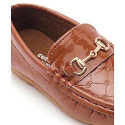 Cute Walk by Babyhug Slip On Party Wear Loafer Shoes - Brown