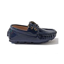 Cute Walk by Babyhug Lace Party Wear Loafer Shoes - Blue