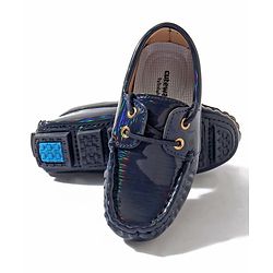 Cute Walk by Babyhug Lace Party Wear Loafer Shoes - Blue