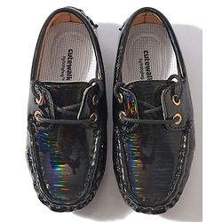 Cute Walk by Babyhug Lace Party Wear Loafer Shoes - Black
