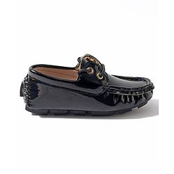 Cute Walk by Babyhug Lace Party Wear Loafer Shoes - Black