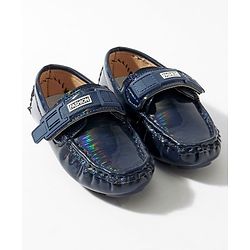 Cute Walk by Babyhug Velcro Party Wear Loafer Shoes - Blue