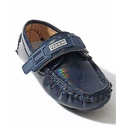 Cute Walk by Babyhug Velcro Party Wear Loafer Shoes - Blue