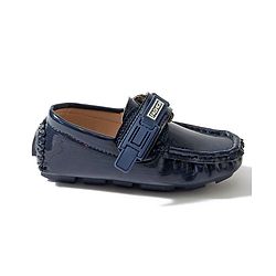 Cute Walk by Babyhug Velcro Party Wear Loafer Shoes - Blue