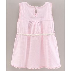 Babyhug Sleeveless HD Print Frock - Pink