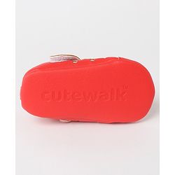 Cute Walk by Babyhug Velcro Closure Bellies Bow Applique & Laser Cut Detailing- Red