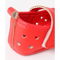 Cute Walk by Babyhug Velcro Closure Bellies Bow Applique & Laser Cut Detailing- Red
