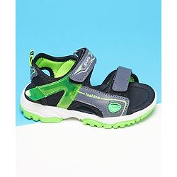 Cute Walk by Babyhug Sandals With Velcro Closure Text Print - Grey