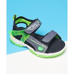 Cute Walk by Babyhug Sandals With Velcro Closure Text Print - Grey
