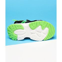 Cute Walk by Babyhug Sandals With Velcro Closure Text Print - Grey
