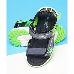 Cute Walk by Babyhug Sandals With Velcro Closure Text Print - Grey
