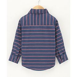 Babyhug Full Sleeves Shirt Striped - Navy Blue