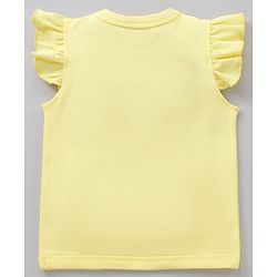 Babyhug Cap Sleeves Cotton Vests Printed Pack of 3 - Pink Blue Yellow