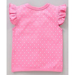 Babyhug Cap Sleeves Cotton Vests Printed Pack of 3 - Pink Blue Yellow