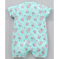 Babyhug 100% Cotton Cap Sleeves Romper Printed Pack of 2- Blue Pink