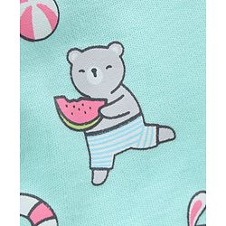 Babyhug 100% Cotton Cap Sleeves Romper Printed Pack of 2- Blue Pink