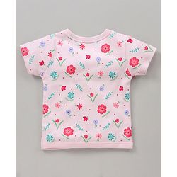 Babyhug Cotton Knit Half Sleeves Vests All Over Printed Pack of 3 - Multicolour