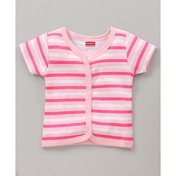 Babyhug Cotton Knit Half Sleeves Vests All Over Printed Pack of 3 - Multicolour