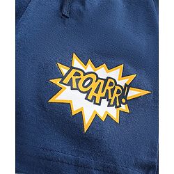 Babyhug Knit Shorts Dino & Text Print Pack of 2 - Lime Navy