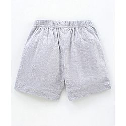 Babyhug Knit Shorts Vehicles & Text Print Pack of 2 - Blue Grey
