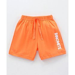 Babyhug Knit Shorts Dino & Text Print Pack of 2 - Sky Blue Coral