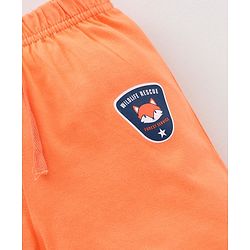 Babyhug Knit Shorts Fox Print Pack of 2 - Blue Orange