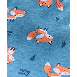 Babyhug Knit Shorts Fox Print Pack of 2 - Blue Orange