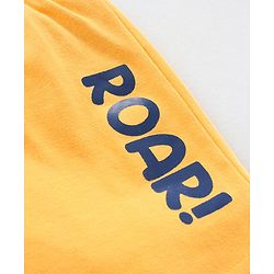 Babyhug Knit Shorts Tiger & Roar Print Pack of 2 - Olive Yellow