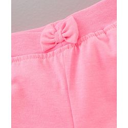 Babyhug Cotton Knit Short Length Short Text Print - Pink