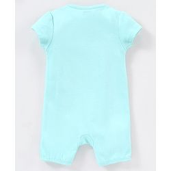 Babyhug 100% Cotton Knit Cap Sleeves Romper Sea Theme Print Pack of 3 - Multicolour