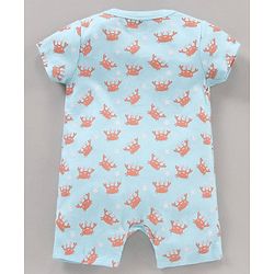 Babyhug 100% Cotton Half Sleeves Romper Marine Animals Print Pack of 3 - Multicolor