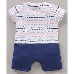 Babyhug 100% Cotton Half Sleeves Romper Marine Animals Print Pack of 3 - Multicolor