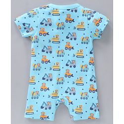 Babyhug 100% Cotton Half Sleeves Romper Multiprint Pack Of 3 - Multicolor