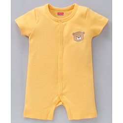Babyhug 100% Cotton Half Sleeves Romper Multiprint Pack Of 3 - Multicolor