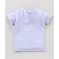 Babyhug Half Sleeves 100% Cotton Vests Dot Stripe And Floral Print Pack Of 5 - Pink Peach Purple