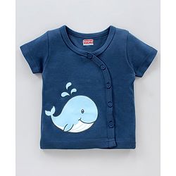 Babyhug Half Sleeves 100% Cotton Vests Set of 3 - Red Blue White