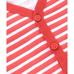 Babyhug Half Sleeves 100% Cotton Vests Set of 3 - Red Blue White