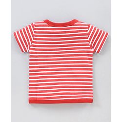 Babyhug Half Sleeves 100% Cotton Vests Set of 3 - Red Blue White