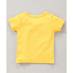 Babyhug Half Sleeves 100% Cotton Vest Floral And Stripe Print Pack Of 3 - Blue Yellow