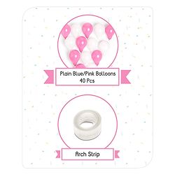 Babyhug 1st Birthday Decor Kit Pink - Pack of 48