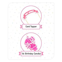 Babyhug 1st Birthday Decor Kit Pink - Pack of 48