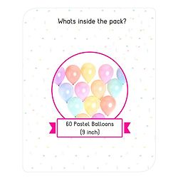 Babyhug Pastel Balloons Multicolour - Pack of 60