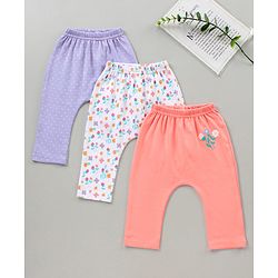 Babyhug Full Length Printed Diaper Pants Pack of 3 - Multicolor