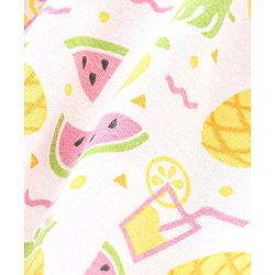 Babyhug 100% Cotton Frill Sleeves Onesie Fruit Printed - Yellow