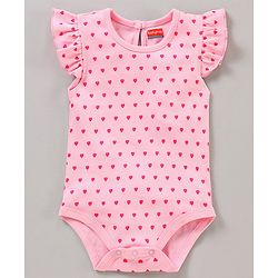 Babyhug 100% Cotton Flutter Sleeves Onesies Multi Print Pack of 3 - Multicolour