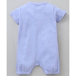 Babyhug 100% Cotton Printed Romper Pack of 2 - Blue White