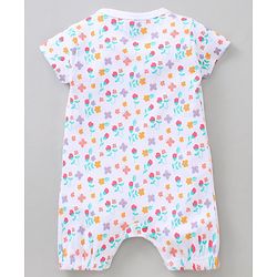 Babyhug 100% Cotton Printed Romper Pack of 2 - Blue White